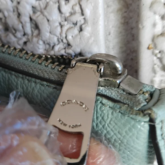 Coach Light Blue Leather Tote - Picture 5 of 16